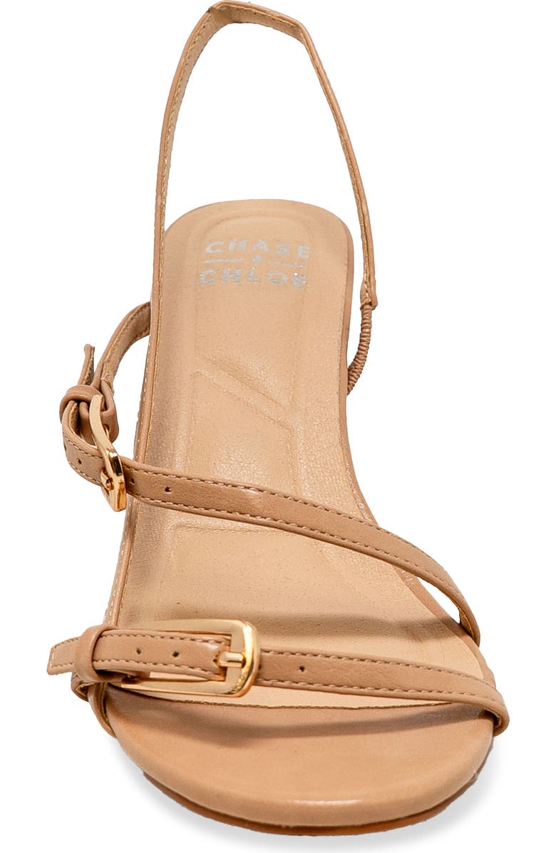 CHASE AND CHLOE Nadine Sandal, Alternate, color, Beige