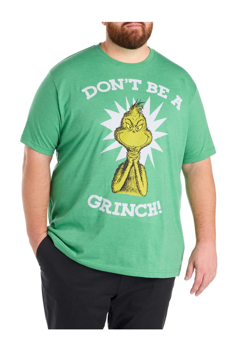 Big & Tall Don't Be a Grinch Graphic Tee, Main, color, GREEN