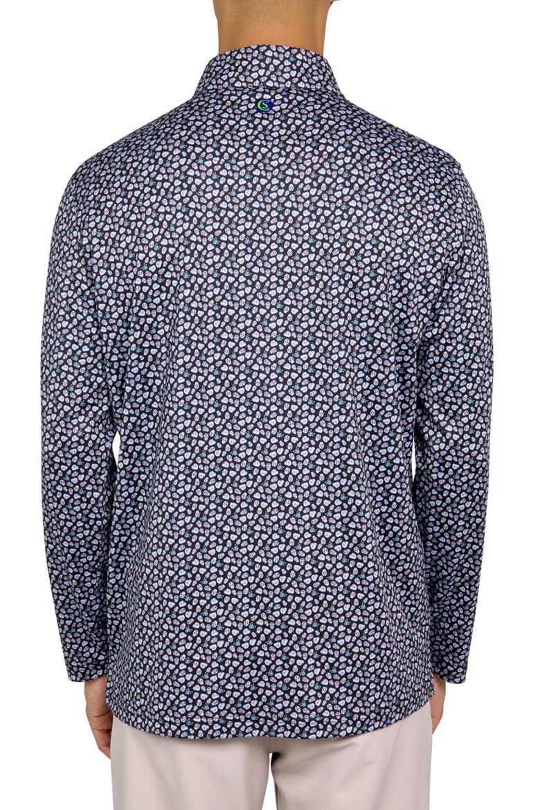 Regular Fit Micro Mexi Skull Print Recycled Performance Quarter Zip, Alternate, color, MULTI