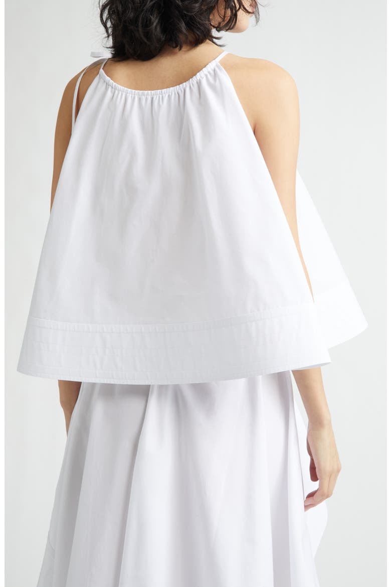 Cotton Poplin Trapeze Top, Alternate, color, PURE WHITE