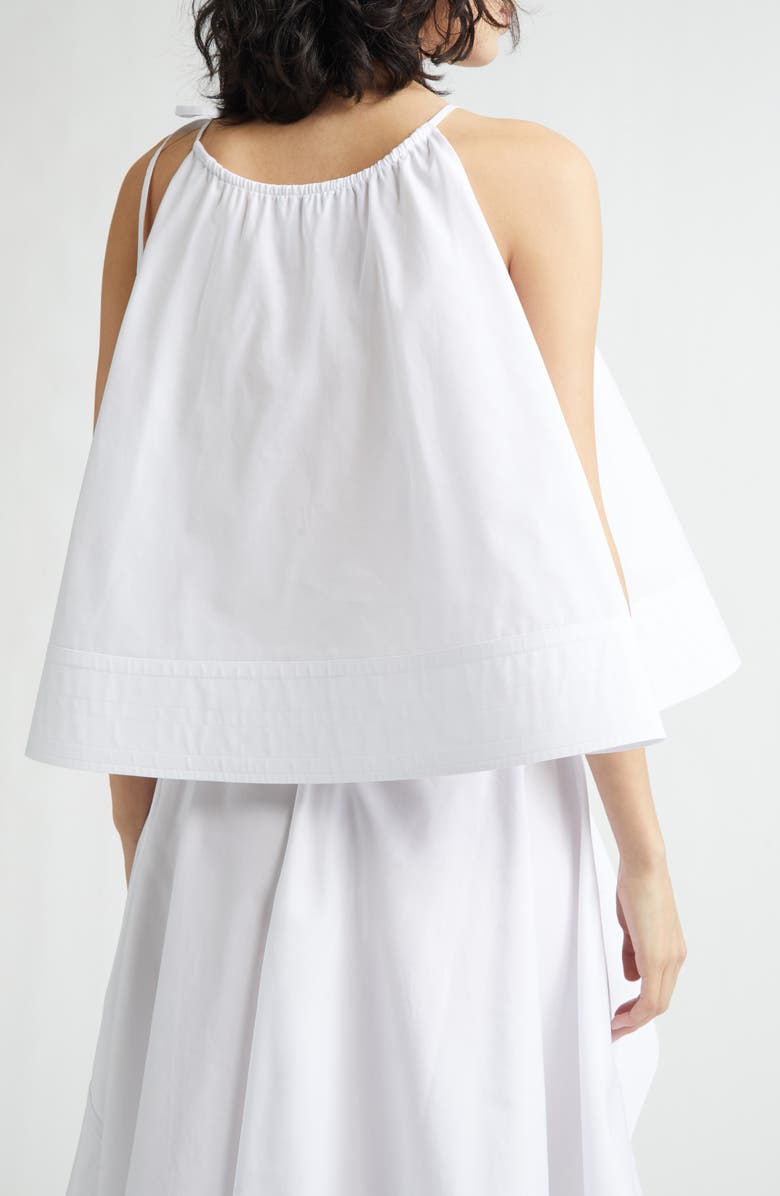 Stella McCartney Cotton Poplin Trapeze Top, Alternate, color, Pure White