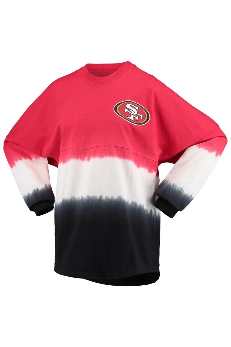 Women's Fanatics Branded Scarlet/Black San Francisco 49ers Ombre Long Sleeve T-Shirt, Alternate, color, Scarlet