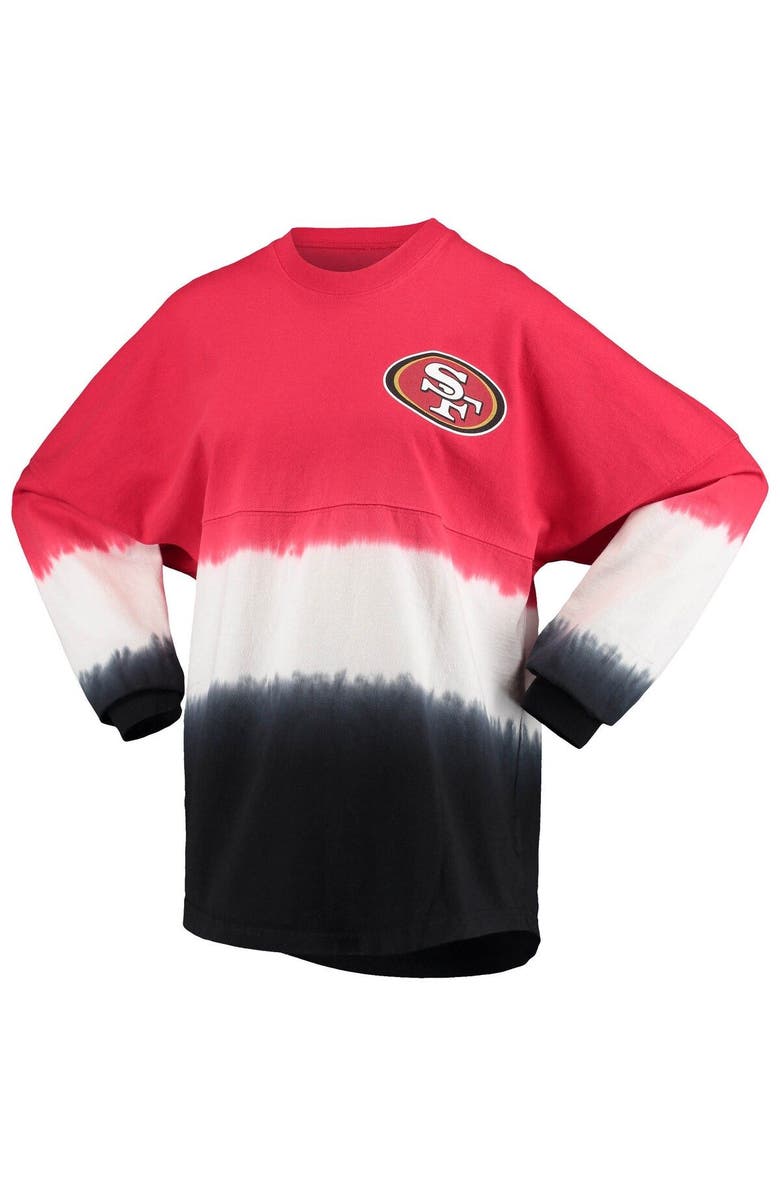 FANATICS Women's Fanatics Branded Scarlet/Black San Francisco 49ers Ombre Long Sleeve T-Shirt, Alternate, color, Scarlet