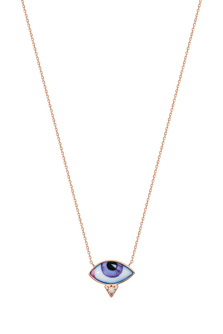 Petit Mauve Diamond Necklace, Main, color, LIGHT PURPLE