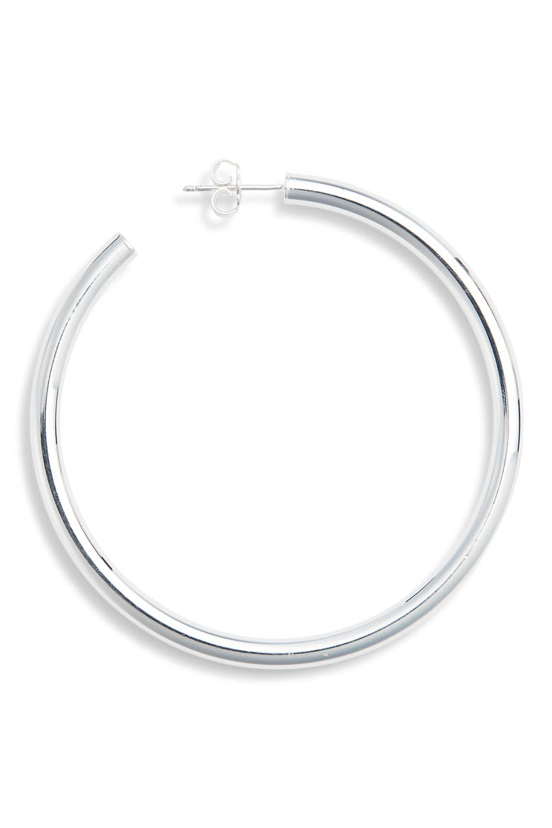 Lou Large Hoop Earrings, Alternate, color, STERLING SILVER
