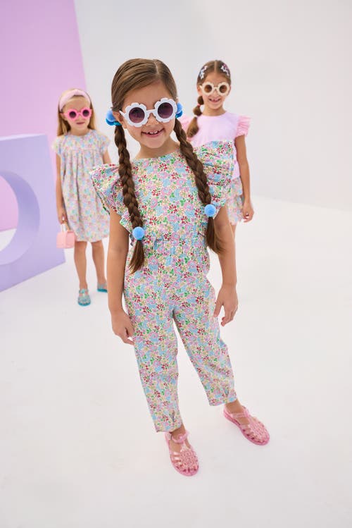 Shop Bisby Kids' Floral Sadie Jumpsuit In Bloombury Blossoms