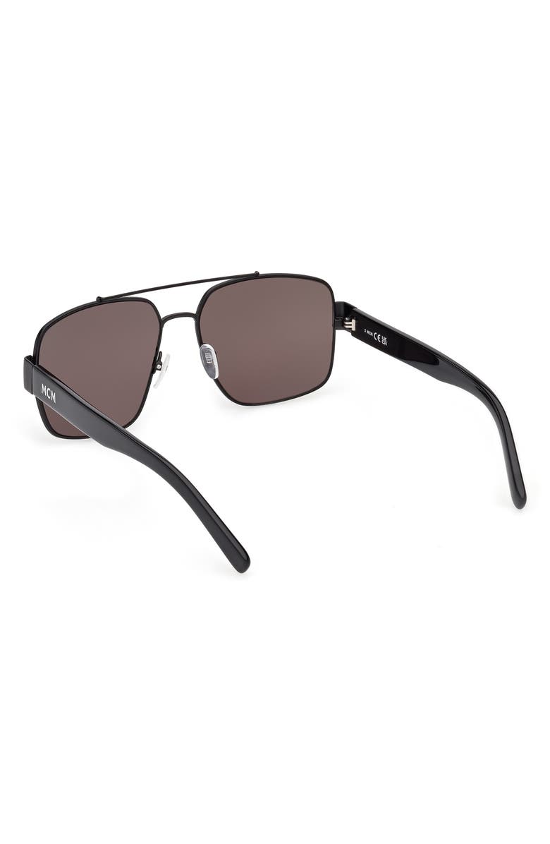 MCM 58mm Navigator Sunglasses, Alternate, color, Black/ Other / Smoke