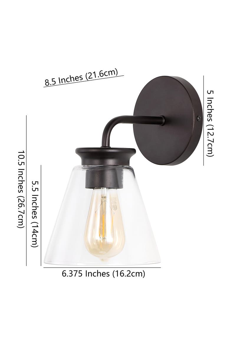 Kondo 1-Light Modern Farmhouse Iron LED Vanity, Alternate, color, Oil Rubbed Bronze