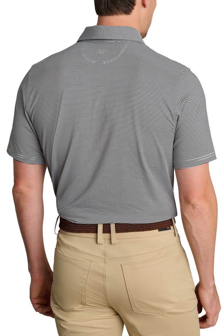 Drive Time Performance Polo, Alternate, color, TRUE NAVY/ WHITE STRIPE