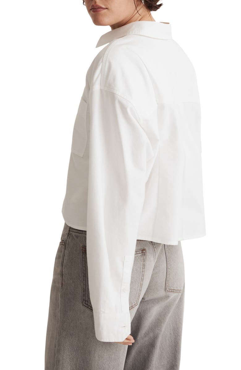 Madewell The Signature Oxford Crop Shirt, Alternate, color,
