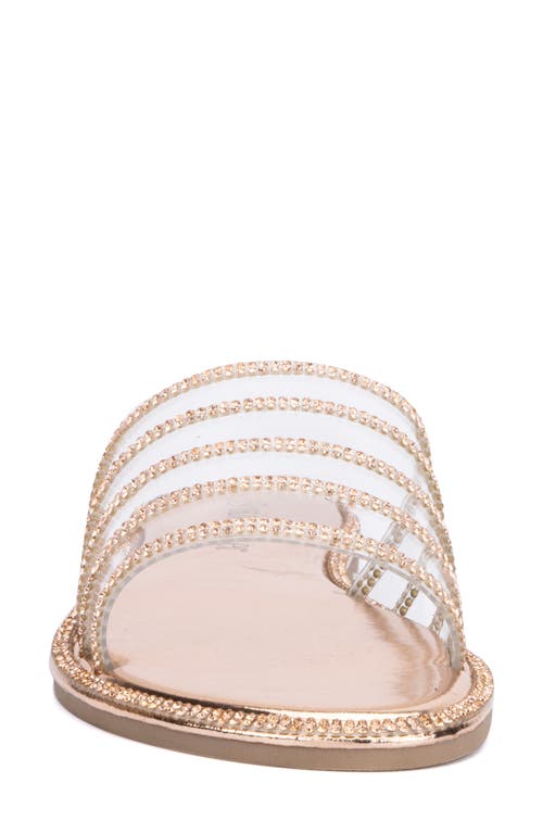 Olivia Miller Nadia Slide Sandal In Rose Gold