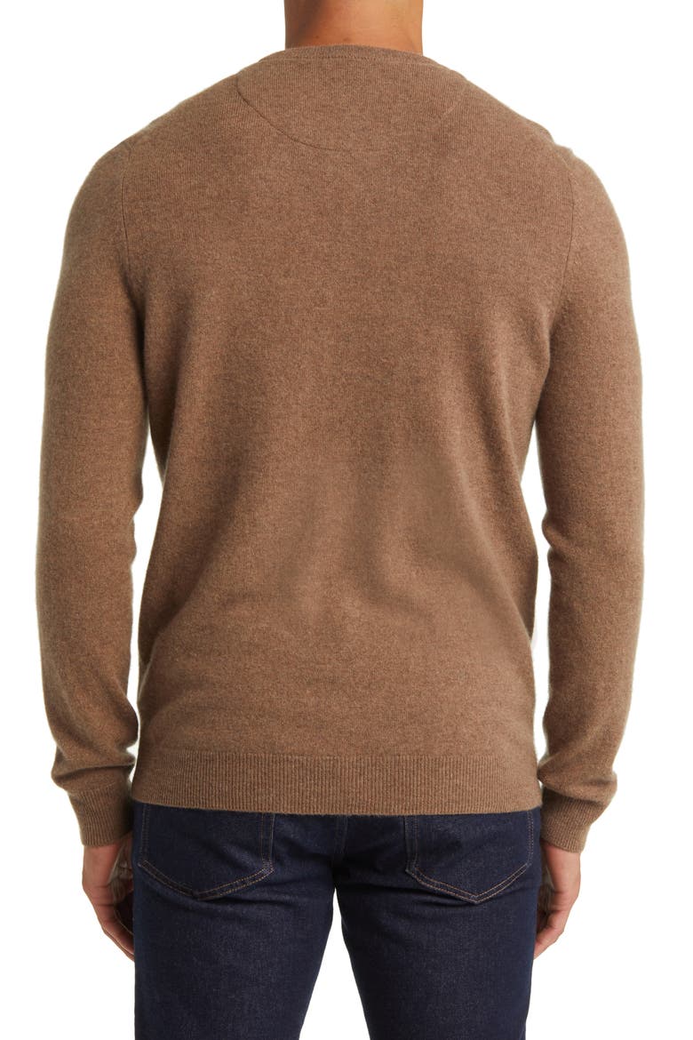 V-Neck Cashmere Sweater, Alternate, color, BROWN NUTMEG