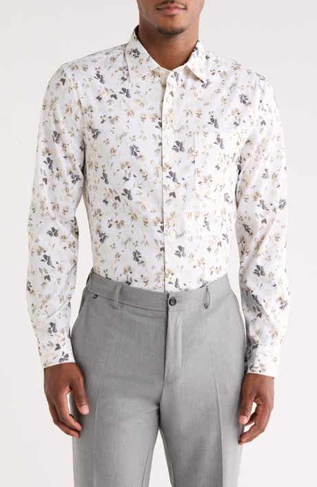 Nordstrom Floral Stretch Button-Up Shirt