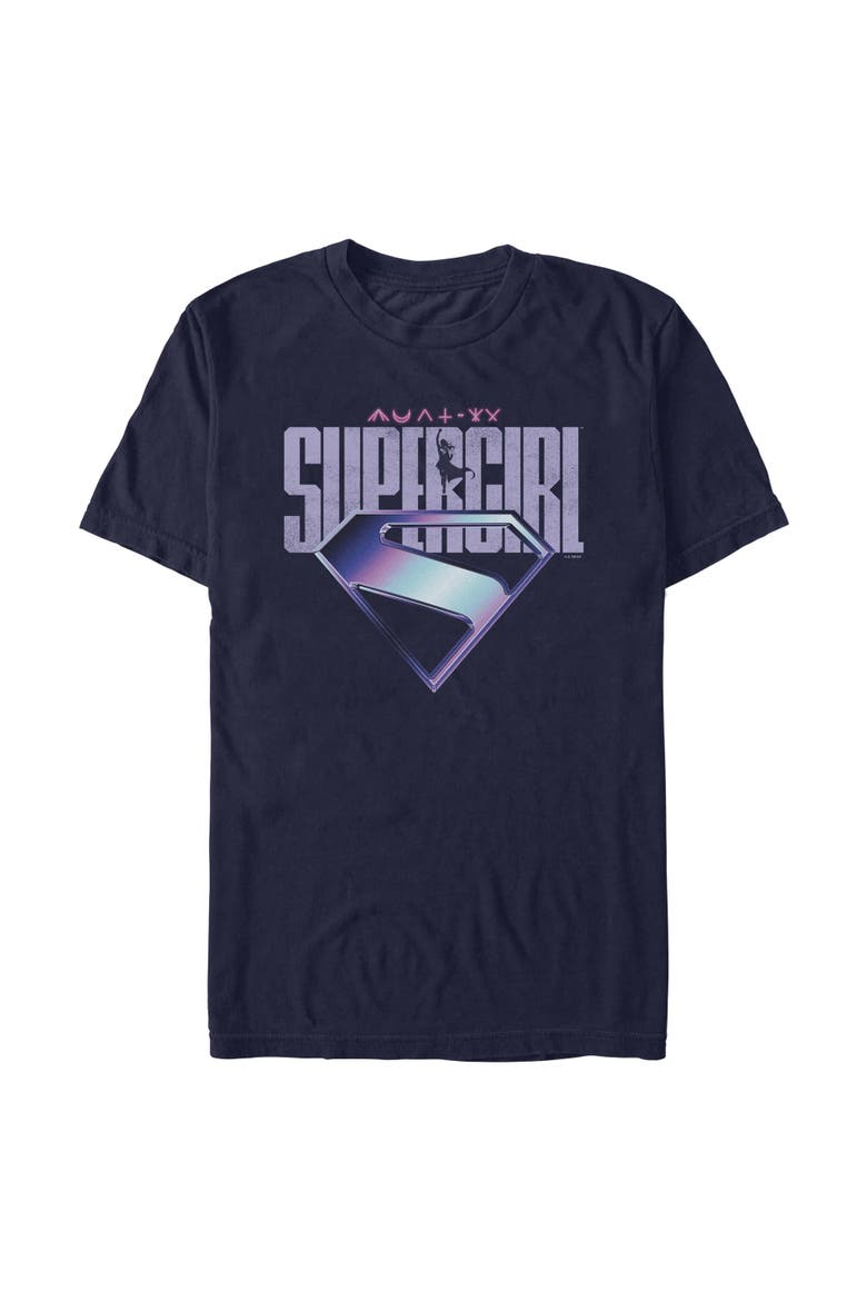 Men's Supergirl Girl of Steel Logo  Graphic T-Shirt, Main, color, Navy Blue