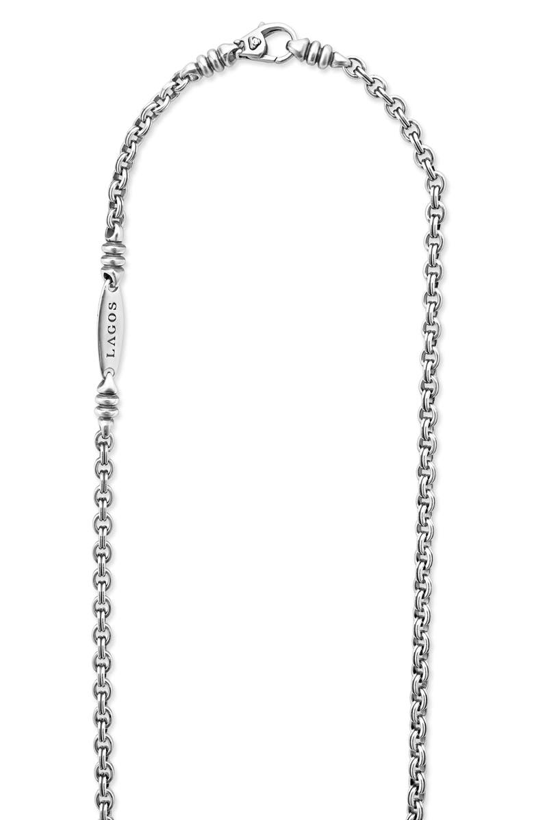 LAGOS Men's Anthem Double Link Chain Necklace, Alternate, color, Silver