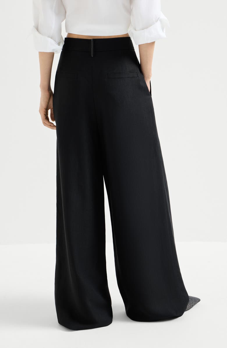 Brunello Cucinelli Sartorial wrap trousers, Alternate, color, Black