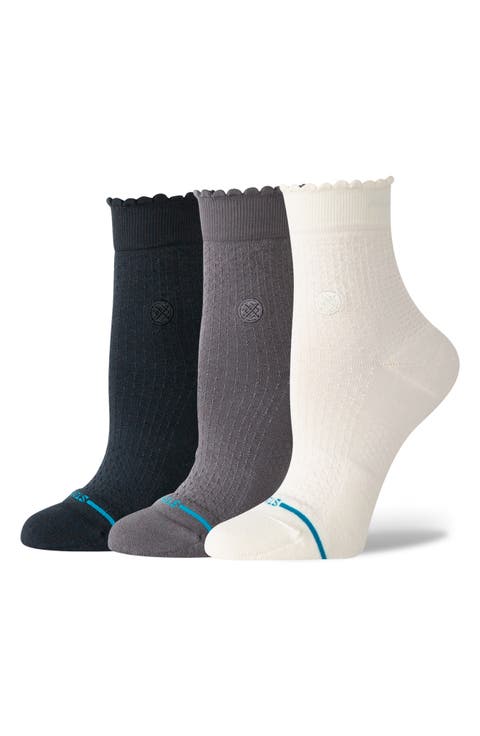 Dainty Assorted 3-Pack Quarter Socks