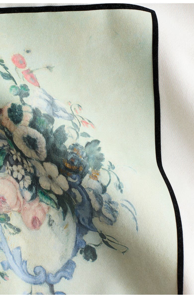 H&M Oversized Print-motif Sweatshirt, Alternate, color, Light Beige/Cezanne