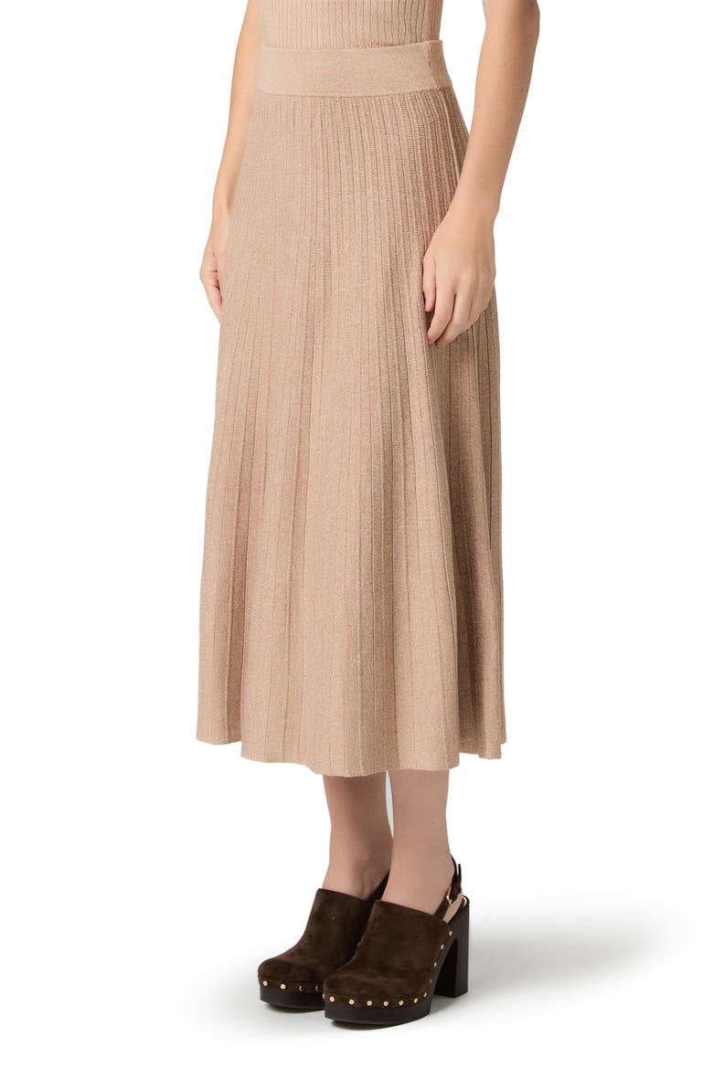 Kimiko Rib Midi Skirt, Alternate, color, BEIGE MARL