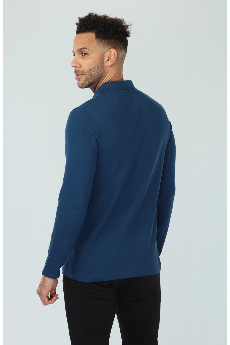 Poseidon Long Sleeve Polo, Alternate, color, Blue
