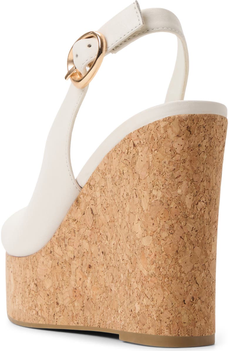 ALDO Tatianah Platform Wedge Sandal, Alternate, color, White/ Bone