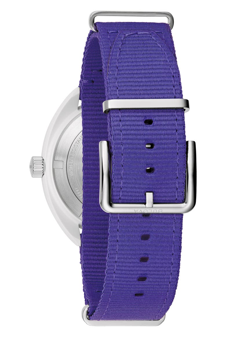 Snorkel #Tide Ocean Material® NATO Strap Watch, 41mm, Alternate, color, PURPLE