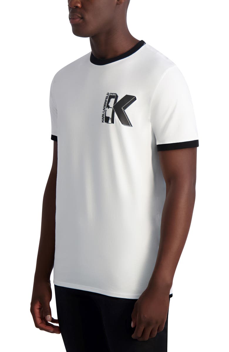 KARL LAGERFELD PARIS Logo Cotton T-Shirt, Alternate, color, 