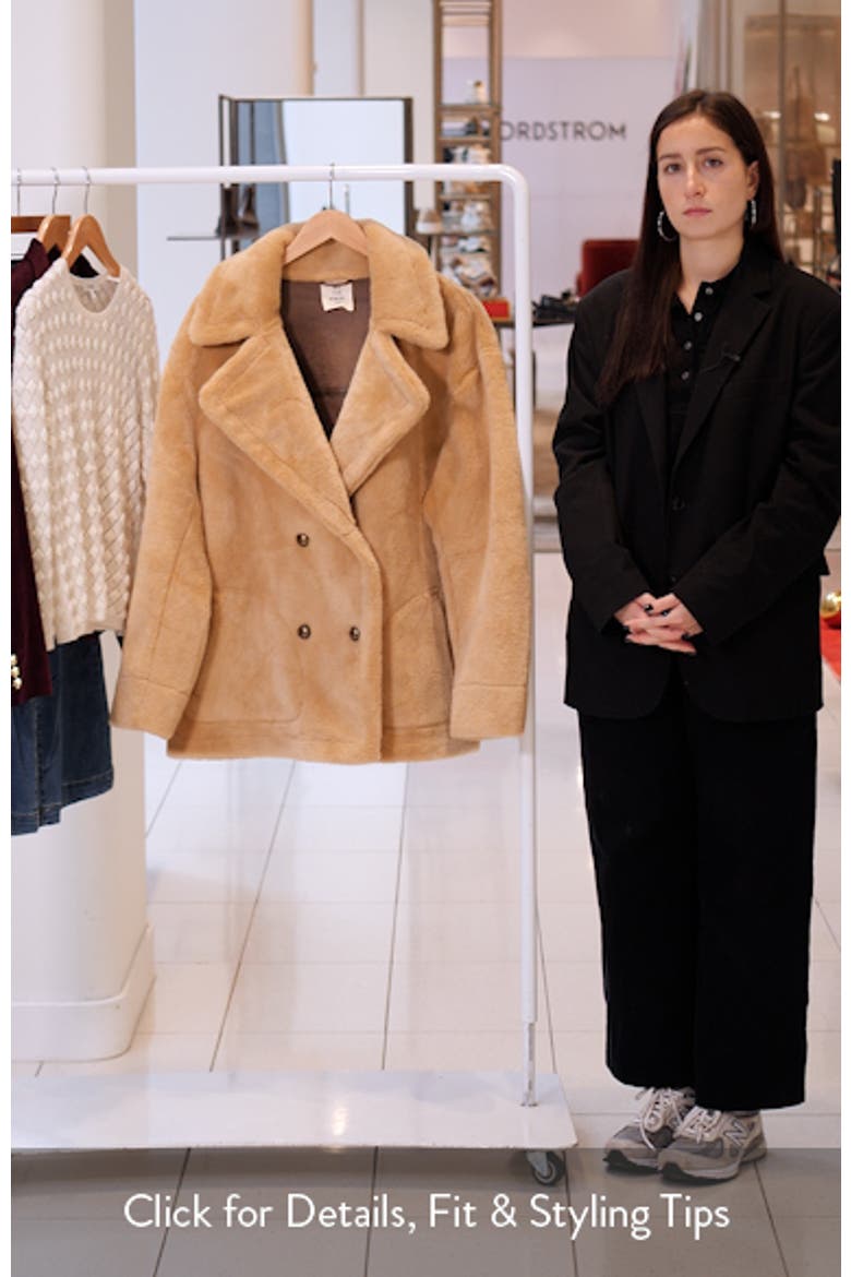 Mari Double Breasted Reversible Faux Shearling Coat video