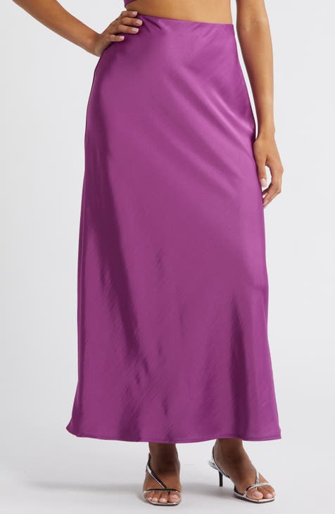 Marie Satin Maxi Skirt