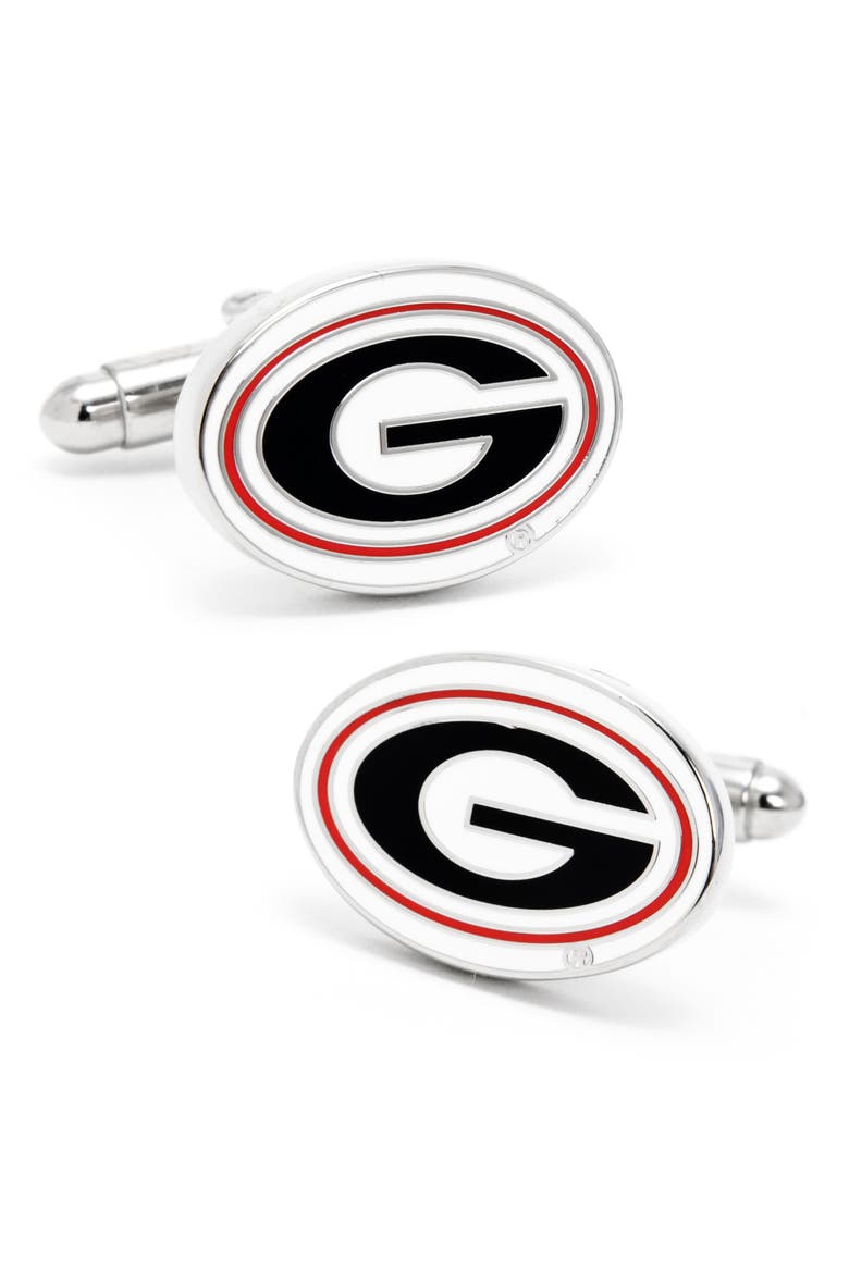 'Georgia Bulldogs' Cuff Links, Main, color, BLACK