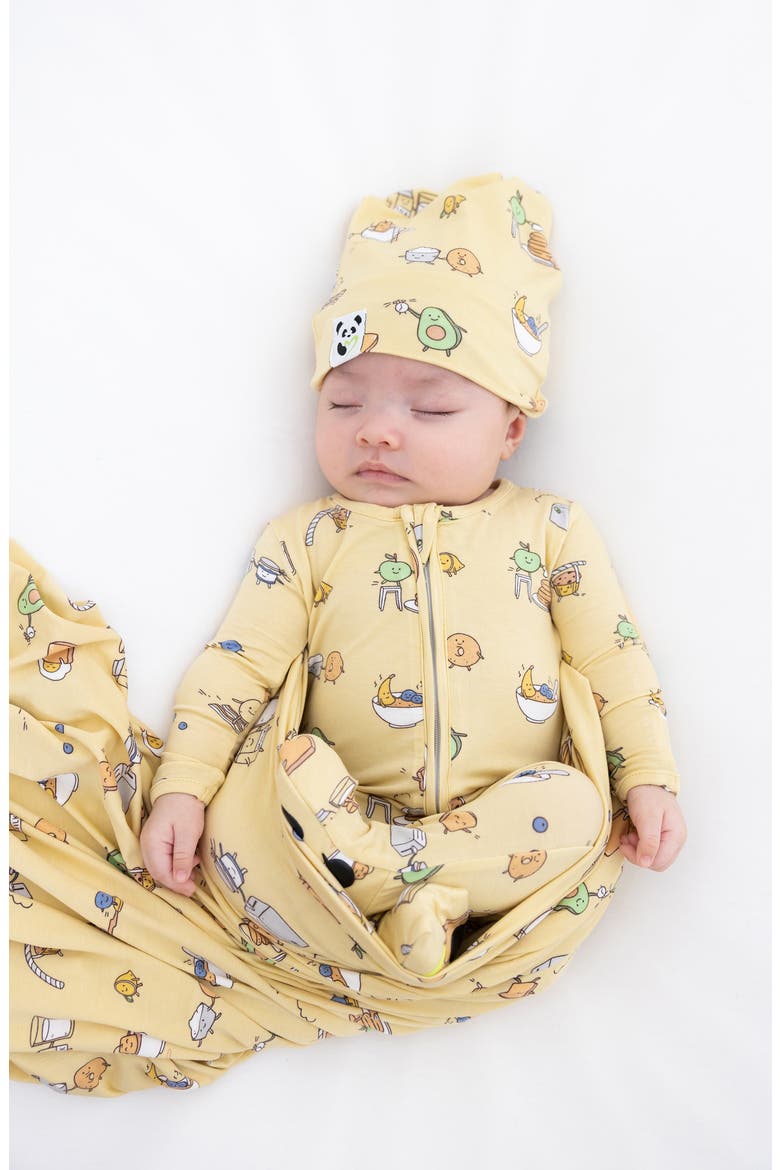 Baby Love You Brunches Convertible Footie, Alternate, color, YELLOW
