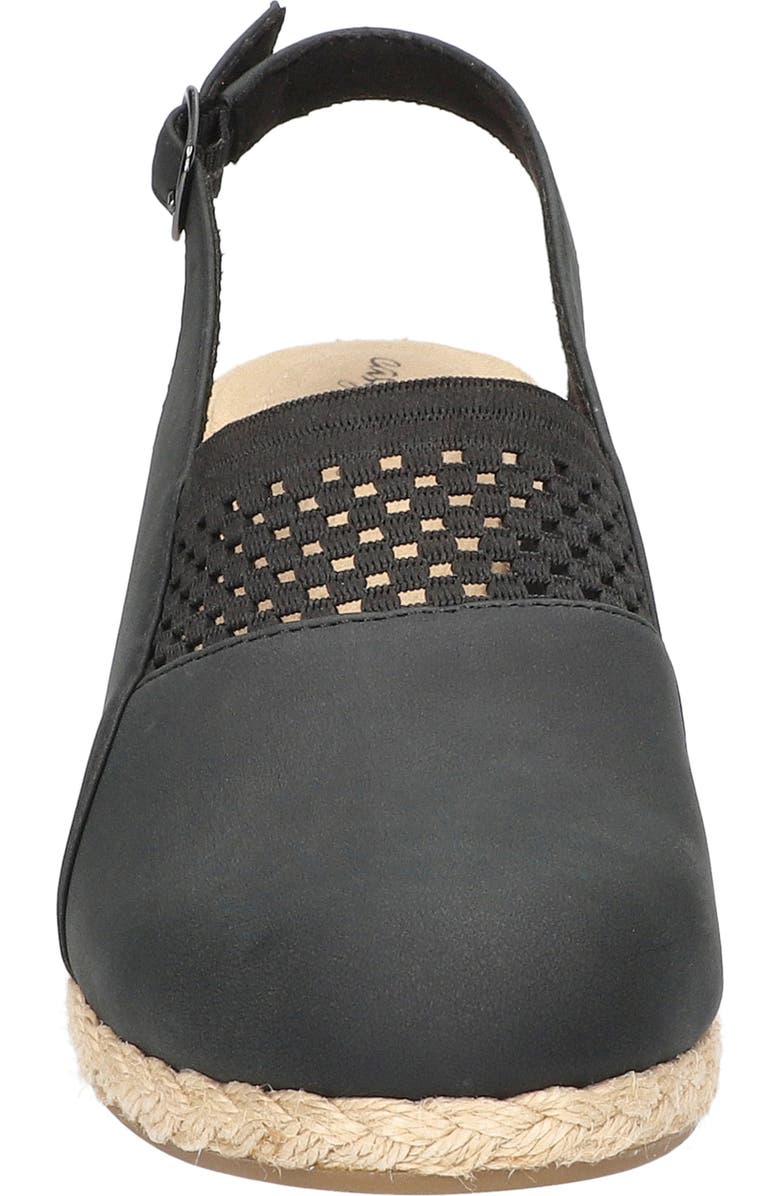 EASY STREET Aloha Slingback Espadrille Wedge Pump, Alternate, color, Black