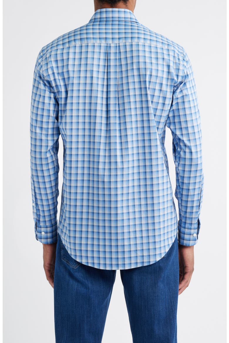 Crown Light Plaid Button-Up Shirt, Alternate, color, EVENING TIDE