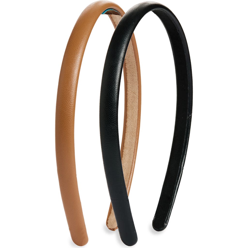 Tasha Assorted 2-pack Skinny Faux Leather Headband