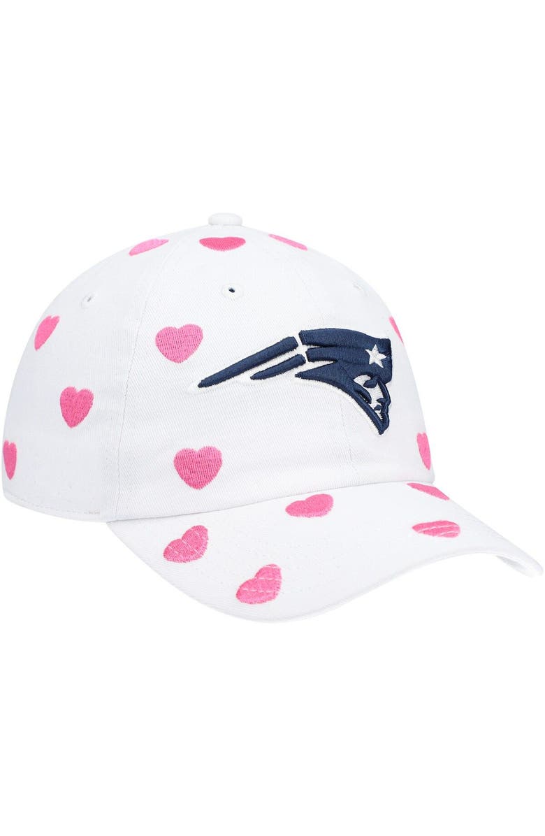 '47 Toddler Girls '47 White New England Patriots Surprise Clean Up Adjustable Hat, Alternate, color, White