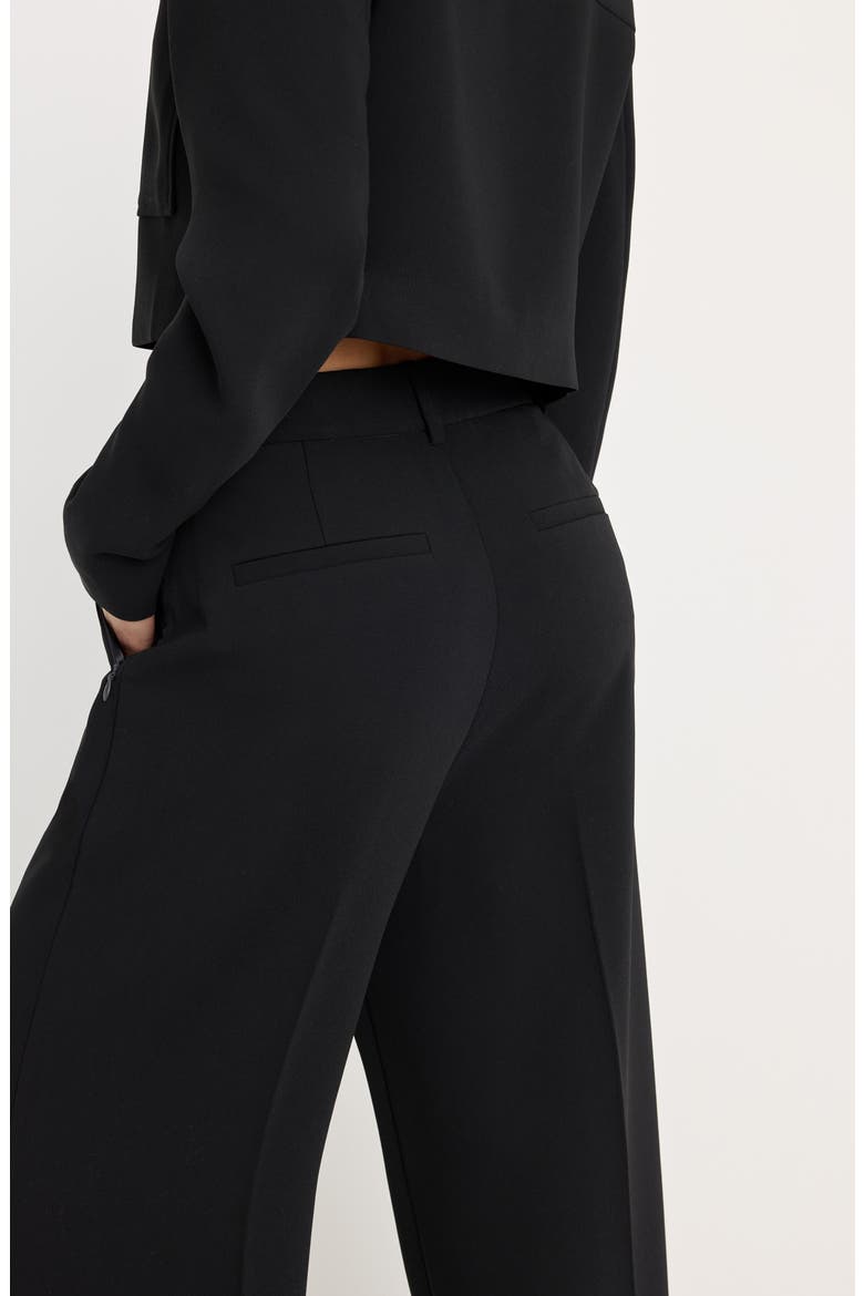 Luxe High Waist Ankle Wide Leg Trousers, Alternate, color, BLACK001