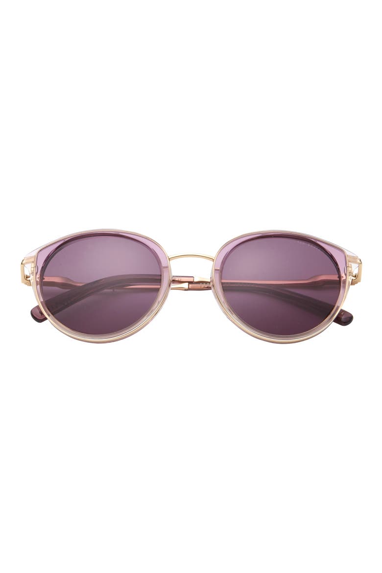 50mm Gradient Round Sunglasses, Main, color, LILAC