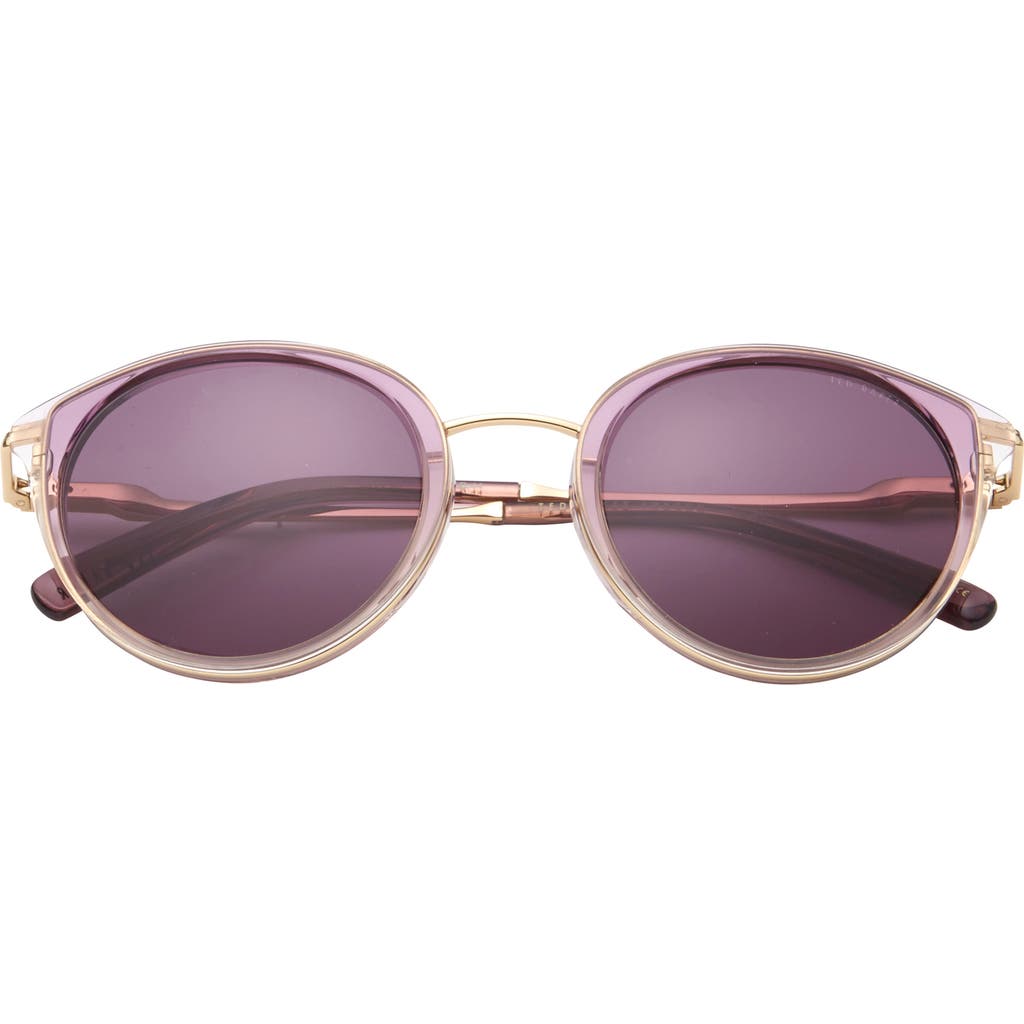 Ted Baker 50mm Gradient Round Sunglasses In Purple