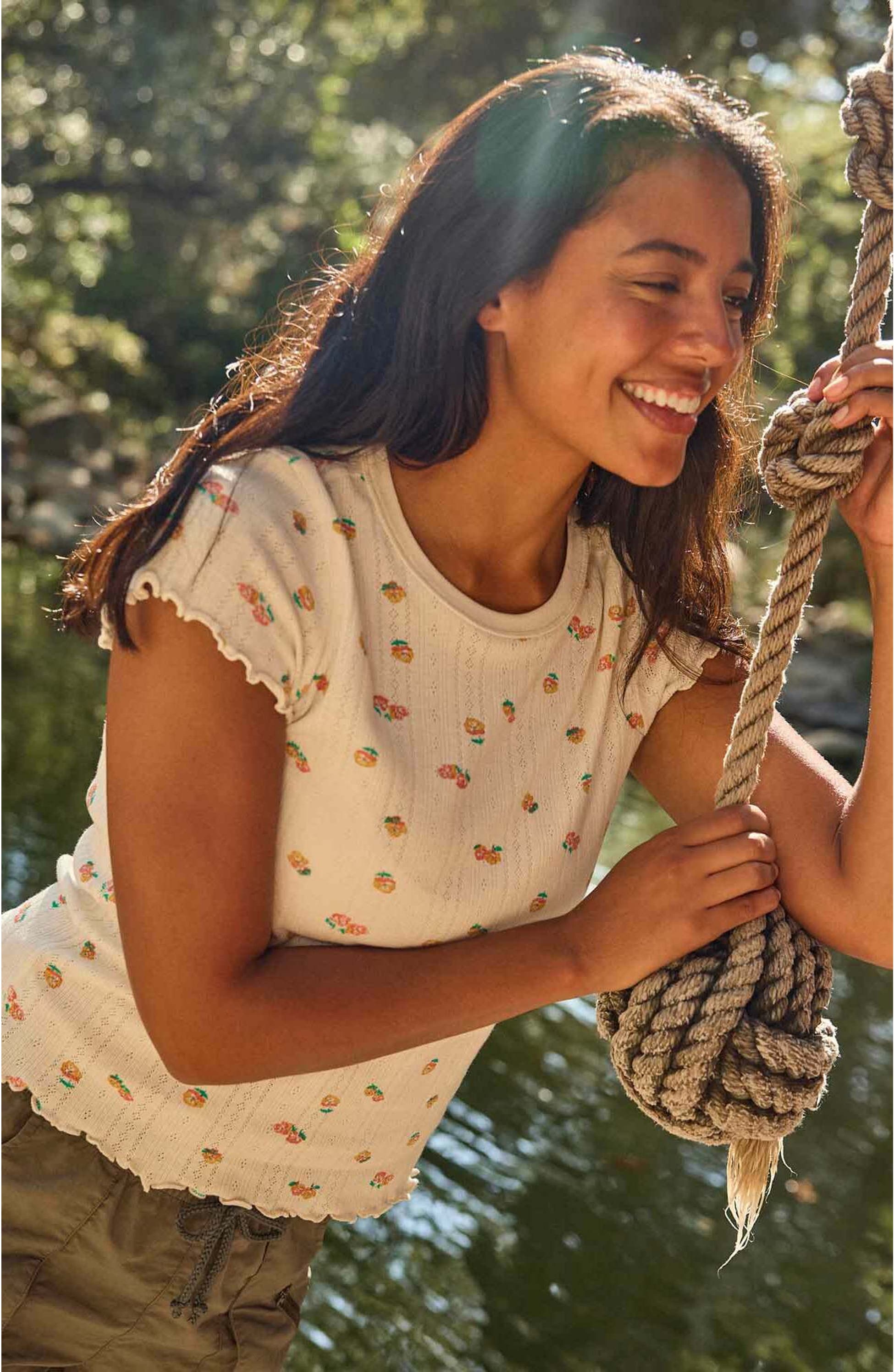 Foothill Pointelle SS Baby Tee