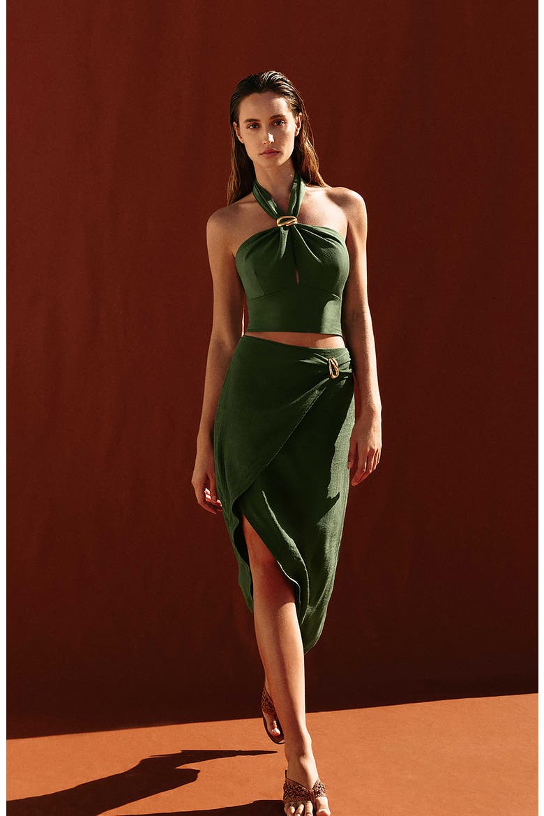 Taylor Cover-Up Midi Skirt, Alternate, color, GREEN