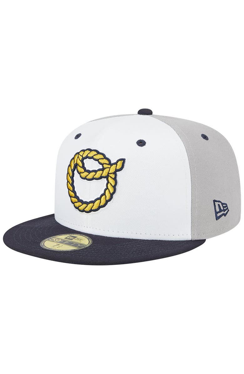 New Era Men's New Era White Omaha Storm Chasers Theme Nights Omaha Cattlemen  59FIFTY Fitted Hat, Main, color, 
