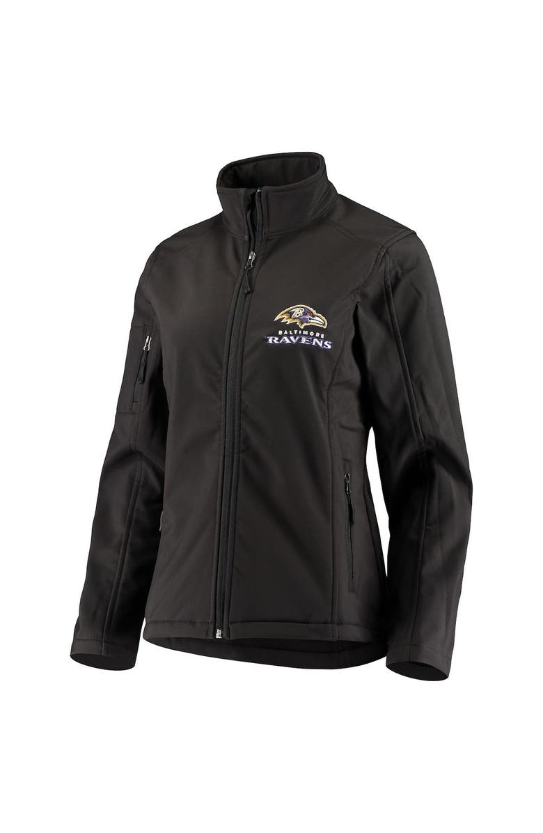 DUNBROOKE Women's Black Baltimore Ravens Full-Zip Sonoma Softshell Jacket, Alternate, color, 