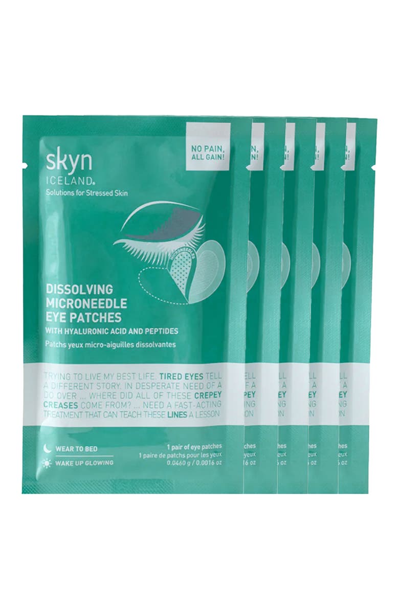 SKYN ICELAND Dissolving Microneedle Eye Patches 5-Pack, Main, color, Regular