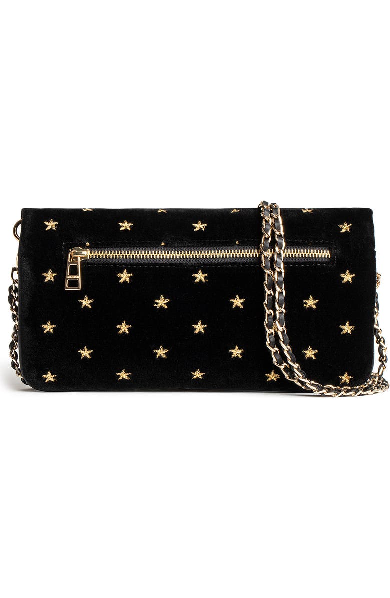 Zadig & Voltaire Rock Stars Velvet Crossbody Bag, Alternate, color,