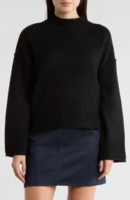 MAX STUDIO Exposed Seam Turtleneck Sweater