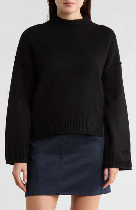 MAX STUDIO Exposed Seam Turtleneck Sweater