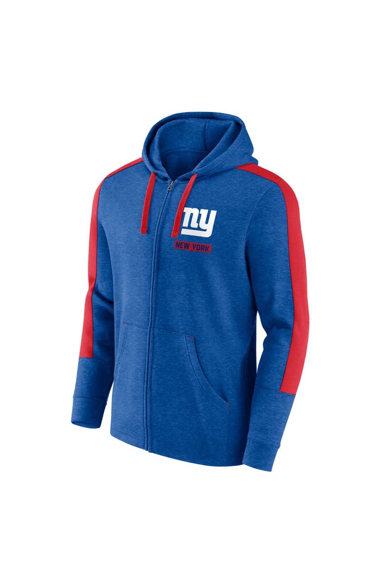 FANATICS Men's Fanatics Heather Royal New York Giants Gains Full-Zip Hoodie, Alternate, color,