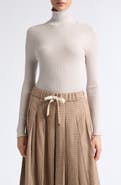 Moncler Fitted Rib Virgin Wool Turtleneck Sweater