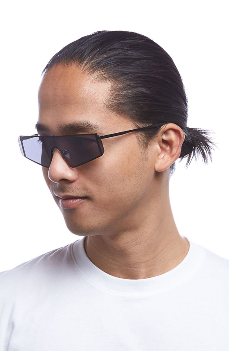 Le Specs Cyberfame 143mm Flat Top Shield Sunglasses, Alternate, color, 