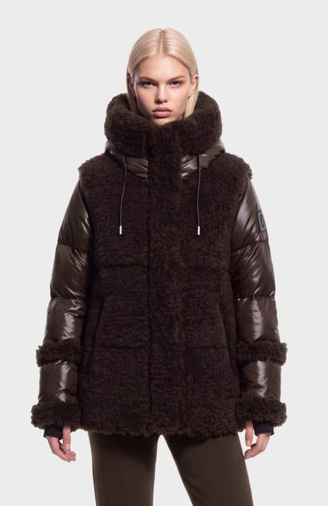 Marissa Teddy & Down Puffer Coat